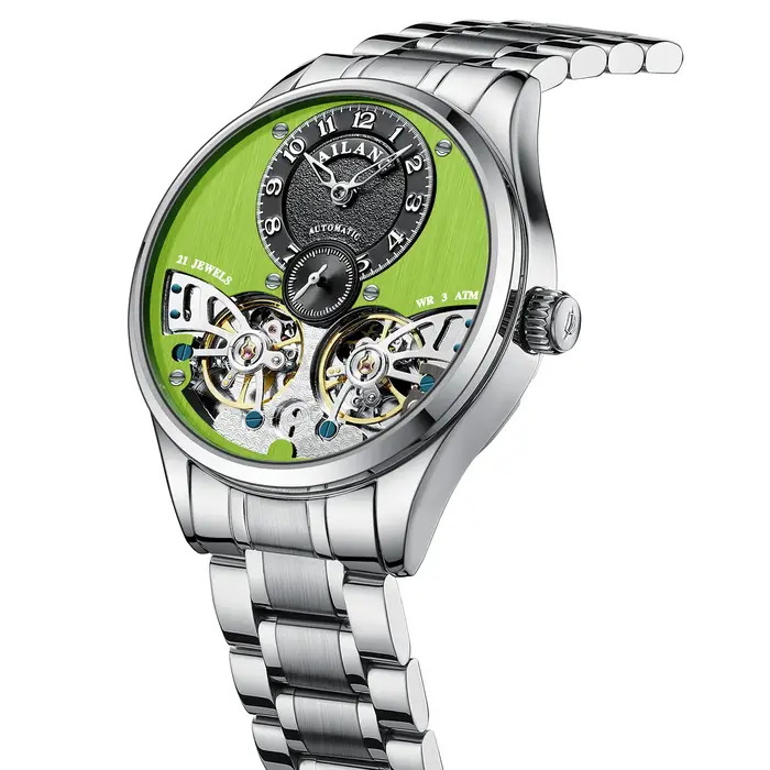 Montre à double tourbillon de luxe pour hommes de la marque AILANG