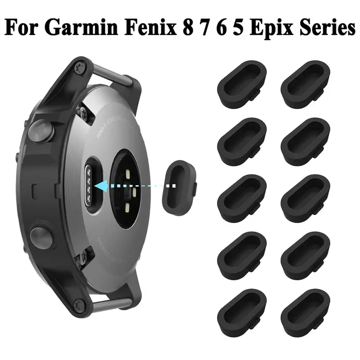 Bouchon Anti-poussière pour Garmin Fenix 8 E 7 7X 6 6X Pro 5 5X Plus Epix Pro Gen 2, Port de chargement, couvercle Anti-poussière, 10 pièces/ensemble
