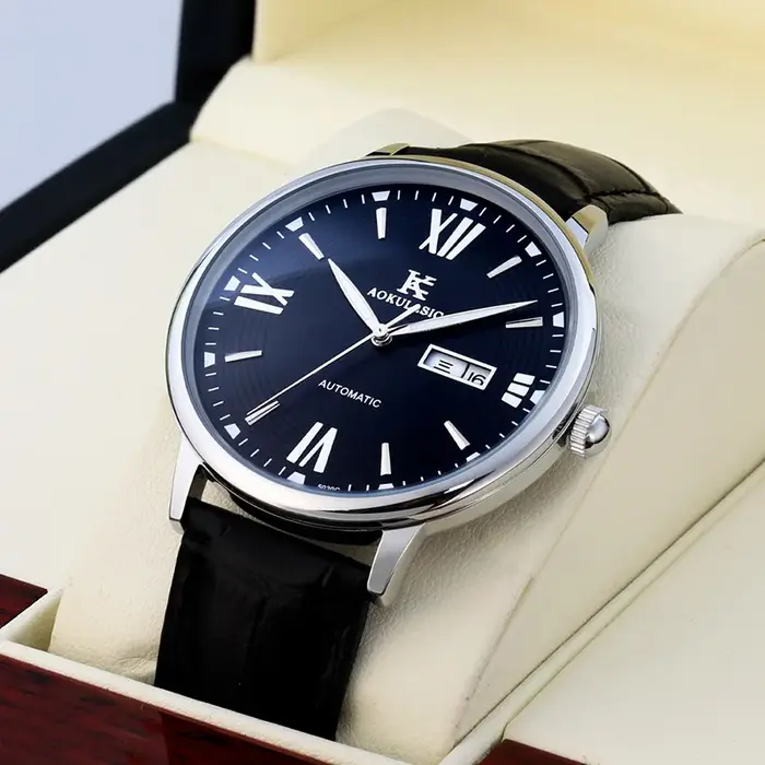 Montre mécanique automatique ultra fine pour hommes