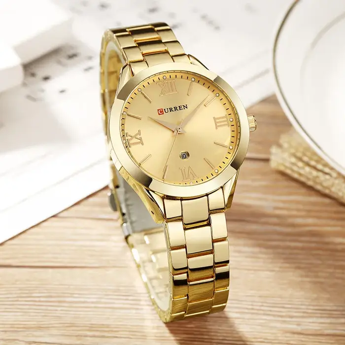 CURREN femmes montre de luxe mode montres femme horloge en acier inoxydable Simple affaires montres
