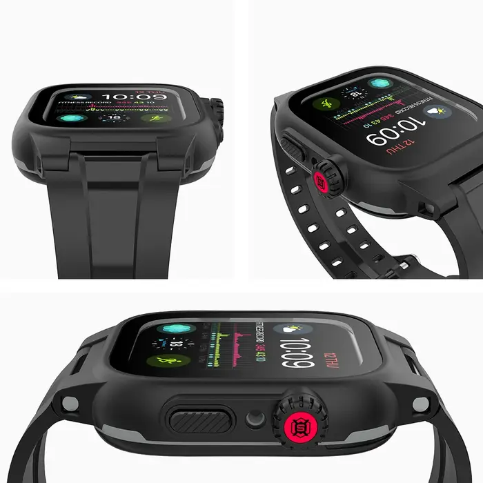 Shellbox nouveau 360 degrés protection complète anti-abrasion antichoc IP68 boîtier étanche professionnel pour Apple Watch 4 5 6 44mm