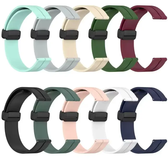 Bracelet de montre magnétique sport 20mm 22mm pour Samsung Galaxy Watch 6/4/5 Pro/Gear S3/Active 2/Classic et Huawei GT 2 2e 3