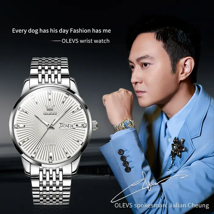 OLEVS 6653 Original hommes mouvement mécanique montre-bracelet de luxe artisan capable montres