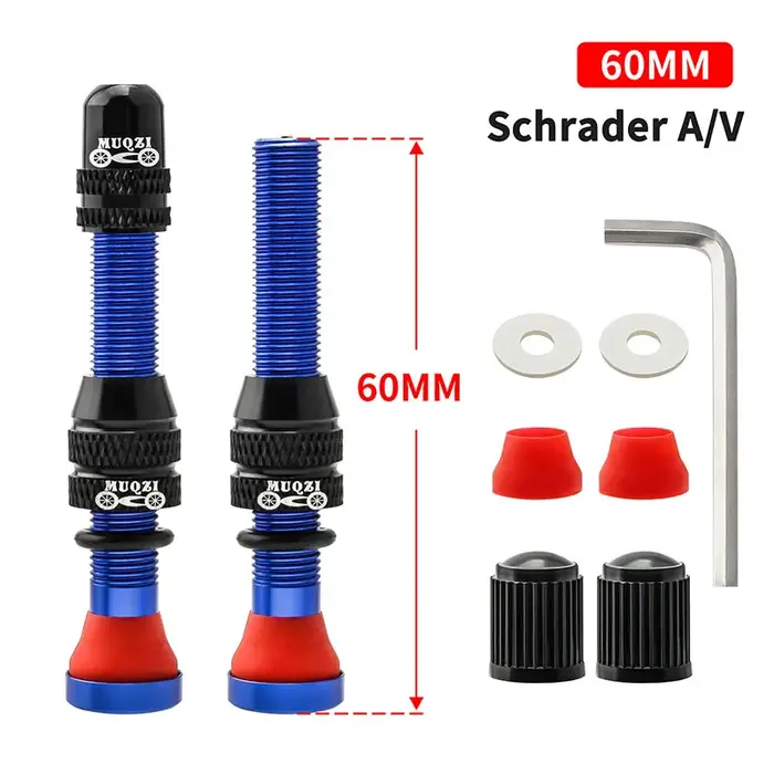 MUQZI 2 pièces 60mm Valve Schrader vtt vélo de route A/V
