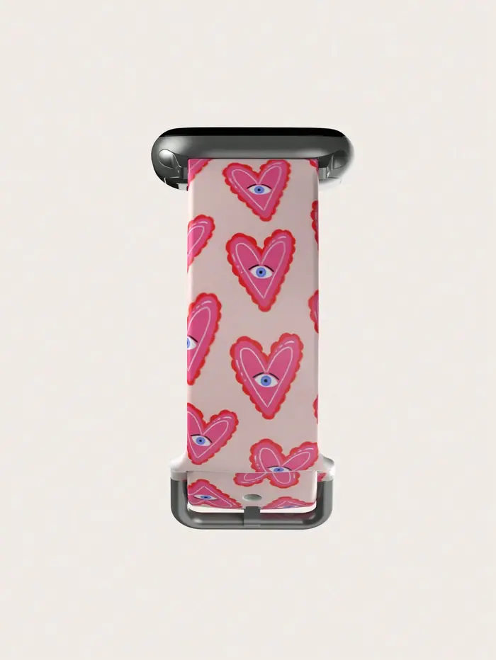 Yeux de coeur rose pour Bracelet de montre Apple 42mm 41mm 40mm 44mm 45-38mm