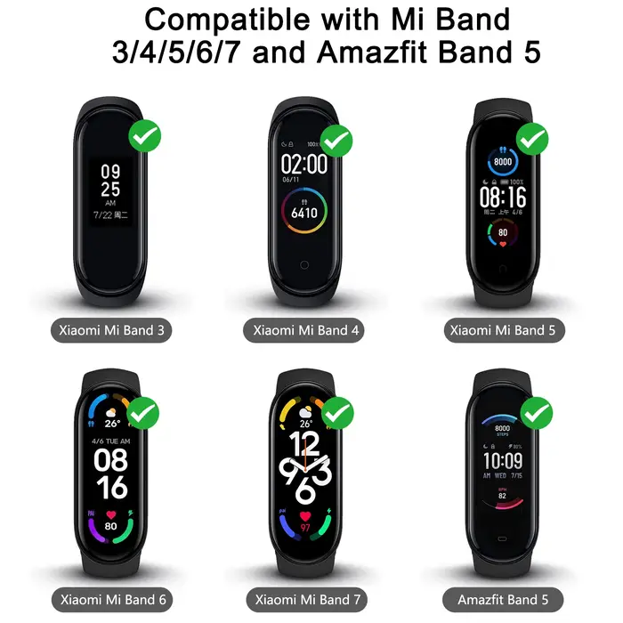 Bracelet de montre tressé pour Xiaomi Mi Band 7 6 5 4 3, bracelet élastique réglable pour Amazfit Band 5, Bracelet de remplacement