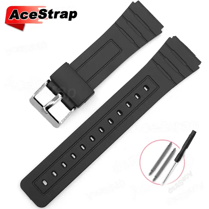 Bracelet de montre en caoutchouc noir 12mm 14mm 16mm 18mm 20mm 22mm