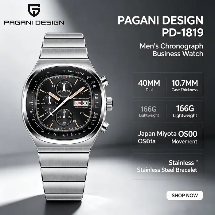PAGANI DESIGN – montre à Quartz pour hommes
