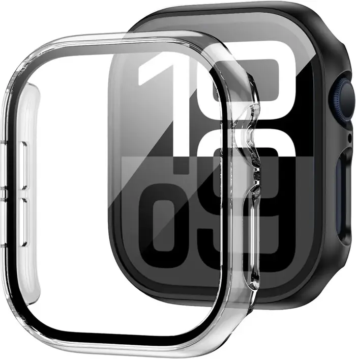 Verre + couvercle pour boîtier de montre Apple 46mm 44mm 40mm 45mm 41mm 42mm 38mm protecteur d'écran iwatch série 10 9 8 7 6 5 3 SE accessoires