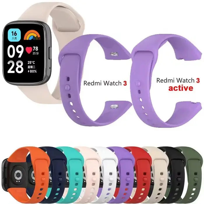 Pour le remplacement du bracelet en silicone Xiaomi Redmi Watch 3 3 Active 3 Lite