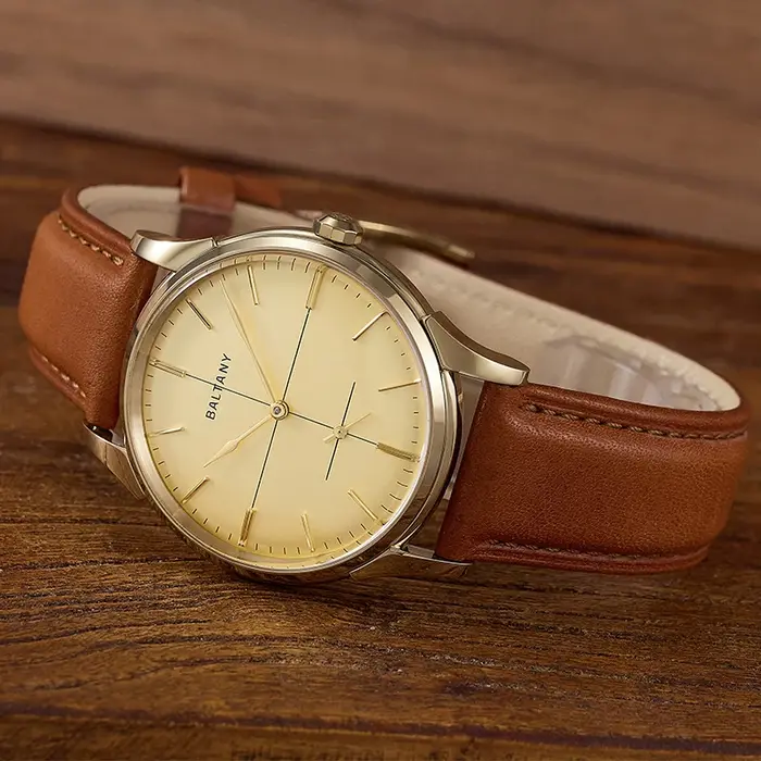 Baltany – montre automatique pour hommes, montre-bracelet mécanique à remontage manuel, 38.5mm, miroir saphir, étanche, petit cadran secondaire
