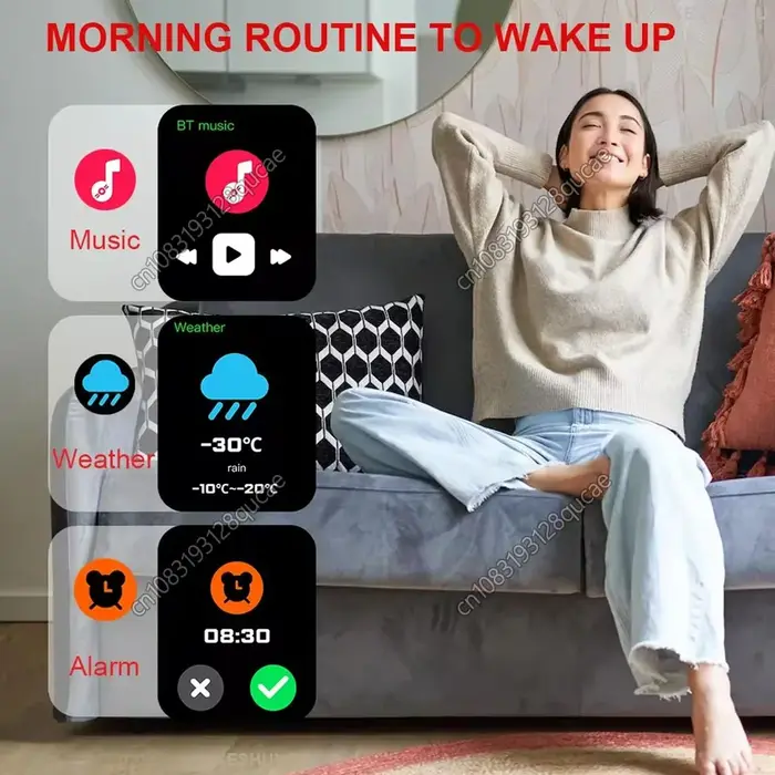 Montre intelligente cadran pour répondre aux appels suivi des calories 2.01 pouces fréquence cardiaque sang oxygène