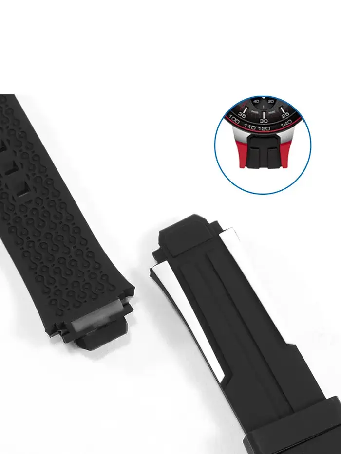 Pour Tissot 1853 vélo course série 18mm bracelet de montre en Silicone T111.417 T 111417 Un bracelet pour homme Bracelet étanche avec outils