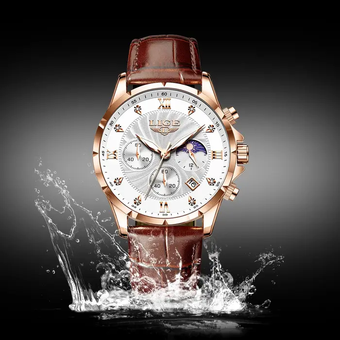 Relogio Masculino LIGE Montre décontractée pour hommes