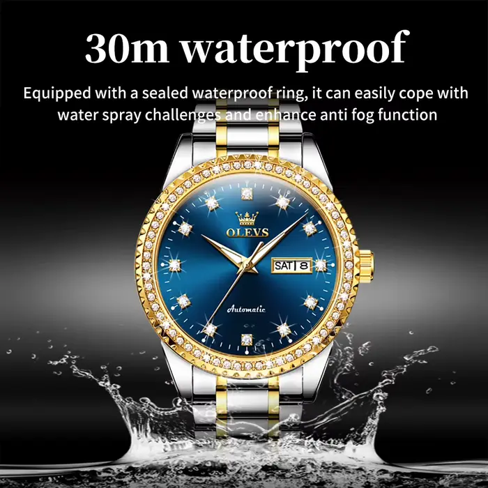 OLEVS hommes montres haut de gamme de luxe mode automatique mécanique Sport étanche en acier affaires horloge Date Relogio Masculino