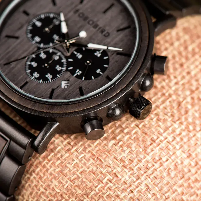 BOBO BIRD bois hommes montre Relogio Masculino Top marque de luxe élégant chronographe montres militaires