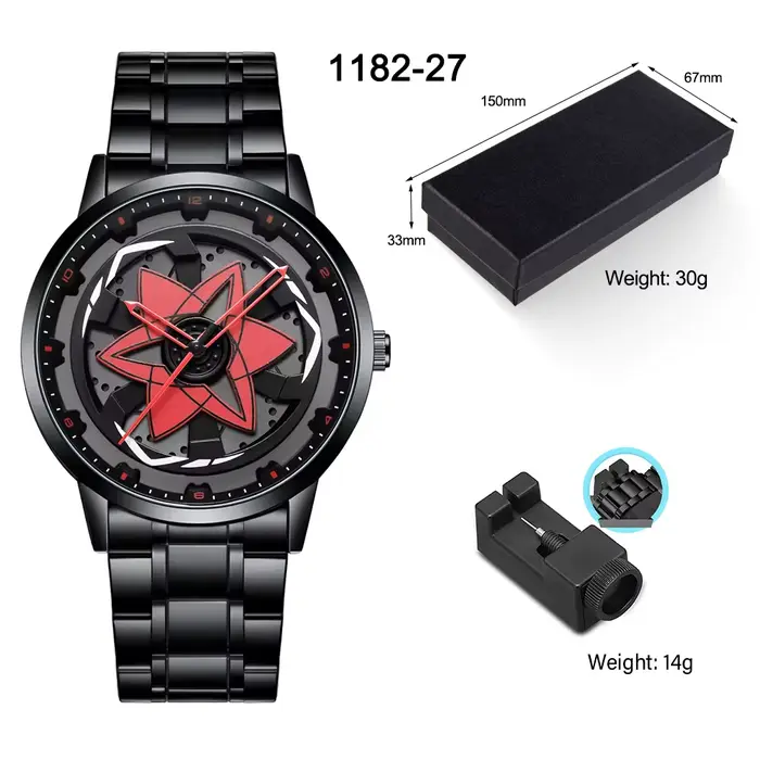 Nouvelle Montre Sportive Homme 2026 – Design Élégant Inspiré du Sharingan, Contour Rotatif 3D Creux,