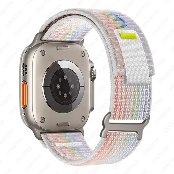 Boucle de sentier officielle pour Apple Watch Ultra 2, 49mm 46mm 45mm 44mm 40 41 42mm, bracelet iWat