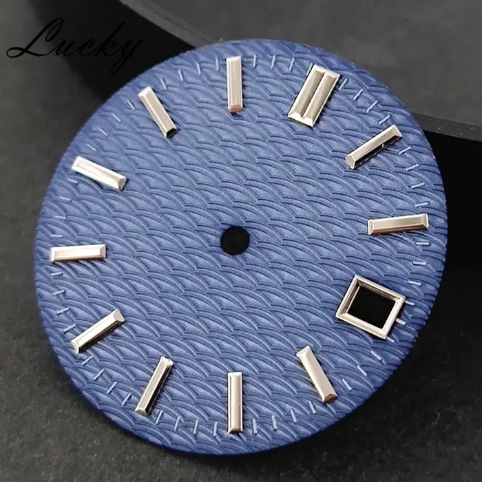 Cadran de montre 28, 5 mm bleu