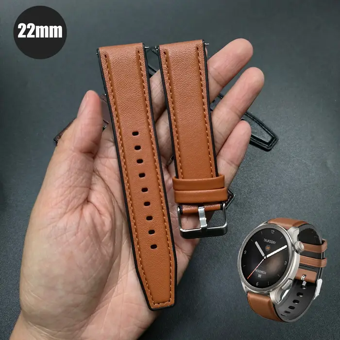 Bracelet de montre en cuir et Silicone