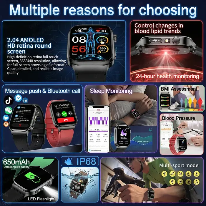 Nouvelle Montre Connectée ECG 2026 pour Femme