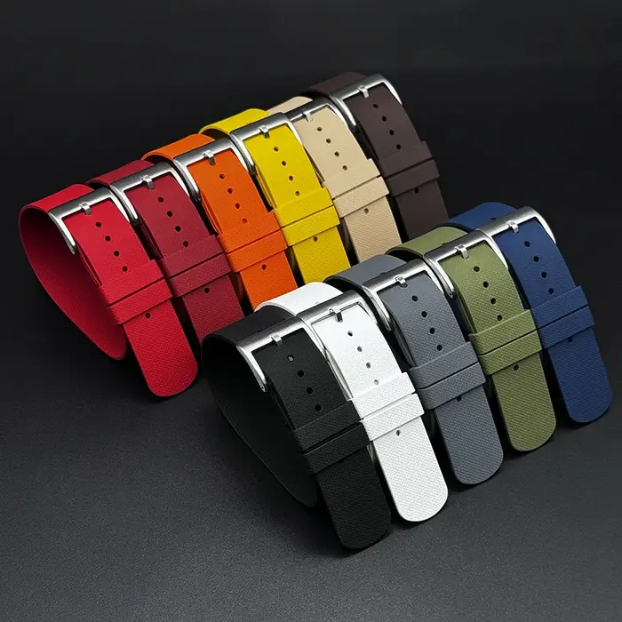 Nouveau bracelet de montre sport en caoutchouc FKM