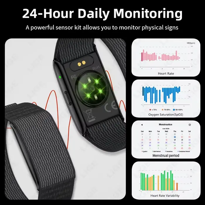 Nouveau sans écran montre intelligente hommes GPS course trajectoire Ultra léger Bracelet sang oxygène fréquence cardiaque 24H bande de santé montres de sport