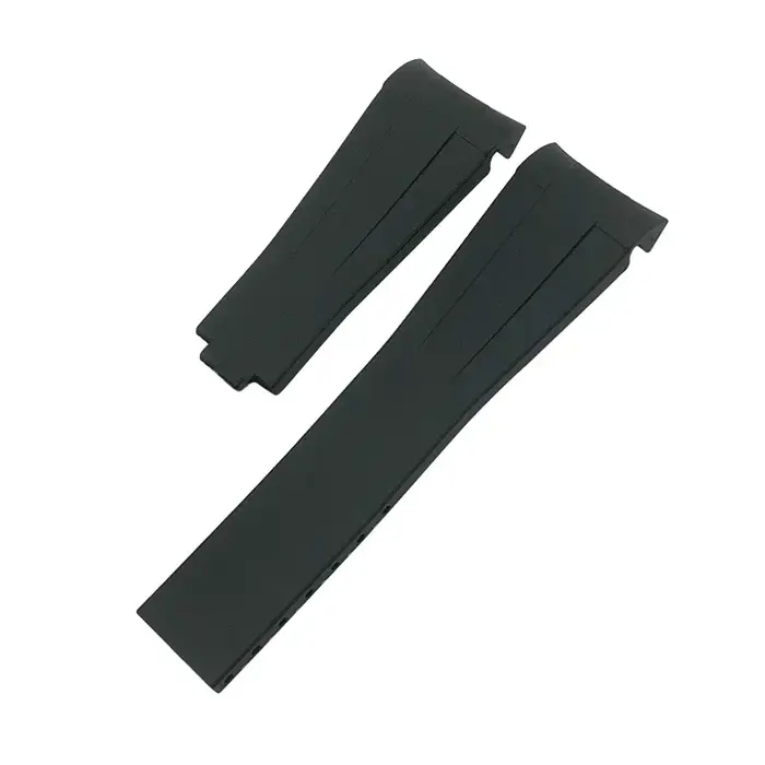 Bracelet de montre en caoutchouc à extrémité incurvée, 18mm 19mm 20mm 21mm 22mm, pour Rolex Submarin