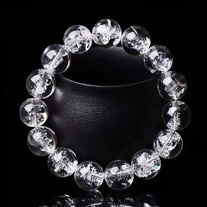 Bracelet en cristal blanc naturel de l'himalaya pour hommes