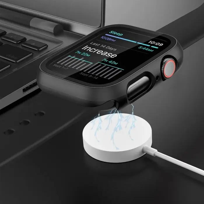 Verre trempé + étui pour Apple Watch 38-40mm 41mm 42mm 44mm 45mm 46mm