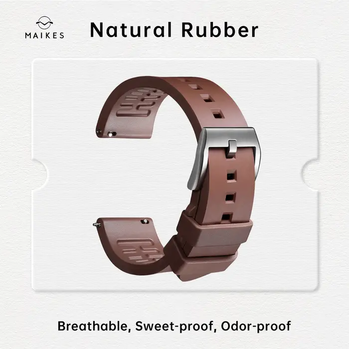 Bracelet de montre de luxe en caoutchouc naturel, accessoires à dégagement rapide, bracelets de mont