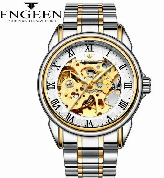 Montres mécaniques automatiques étanches pour hommes, horloge double face, creuse, marque de machine