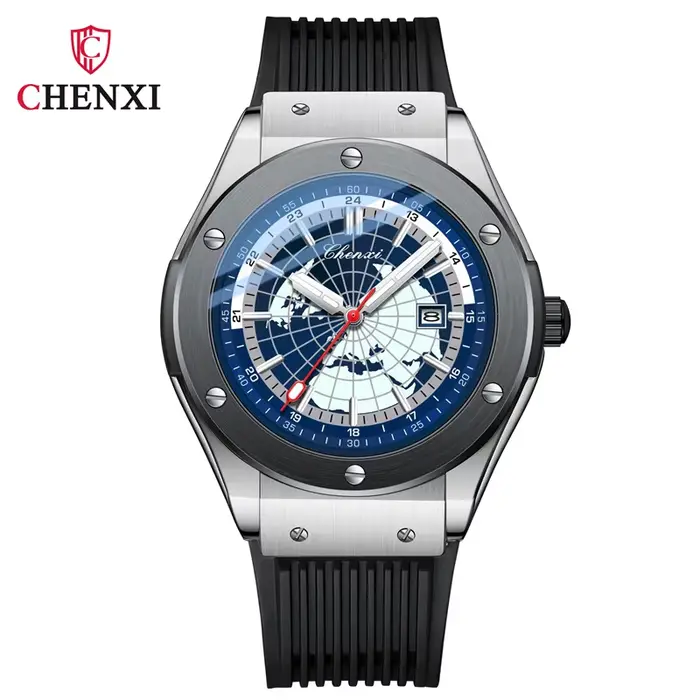 CHENXI 82442 décontracté luxe Sport montres pour hommes marque carte du monde militaire étanche mont