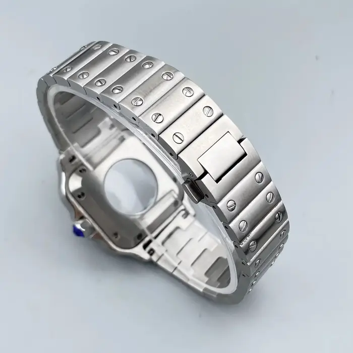 Nouveau boîtier de montre carré NH05 pour femmes, 33.5mm, pour Seiko Santos, accessoires de mouvement NH05/06, adapté au cadran de 23.5mm, possibilité de personnaliser le logo