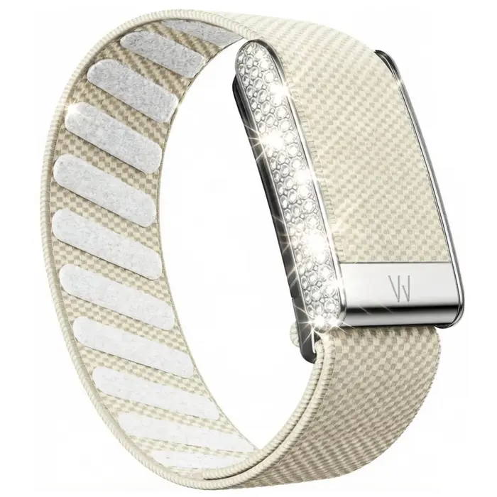 Bracelet de rechange pour montre WHOOP 5.0, en nylon, avec logo W, tissé, élastique, design diamant,