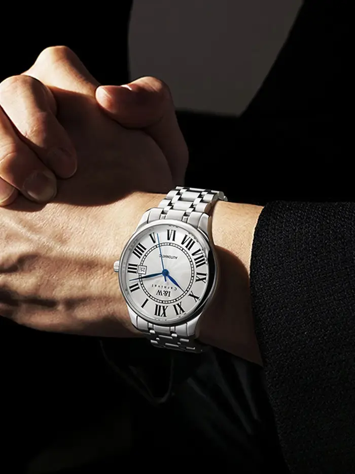 I & W Retra montre automatique pour hommes mouvement MIYOTA montres mécaniques saphir échelle romaine calendrier étanche Reloj Hombre