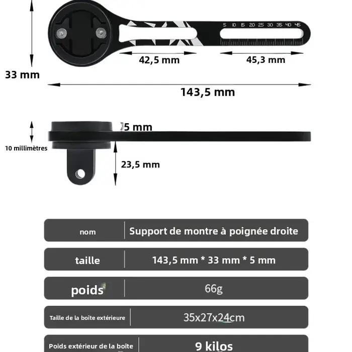 Compteur de vitesse de cyclisme intégré