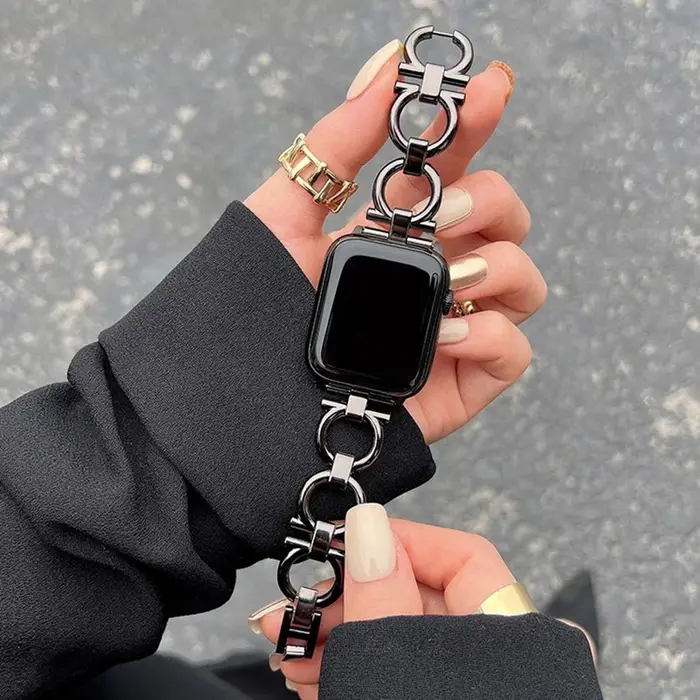 Bracelet en métal pour Apple Watch, UItra 8, 7, iWatch Series 6, 5, SE, 4, 3, 44mm, 42mm, 40mm, 38mm