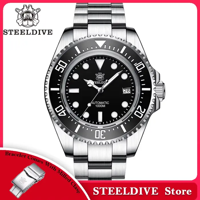 STEELDIVE 1000M étanche 45.4MM grande montre fantôme d'eau pour hommes Super BGW9