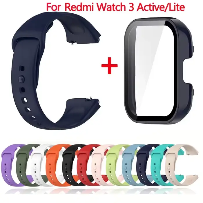 Bracelet en Silicone + étui pour Xiaomi Redmi Watch 3 Active