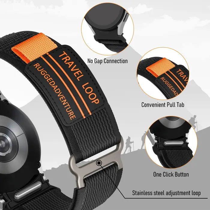 Bracelet sans espaces pour Samsung Galaxy watch 7 6 4 5 FE 40mm 44mm/5 Pro 45mm