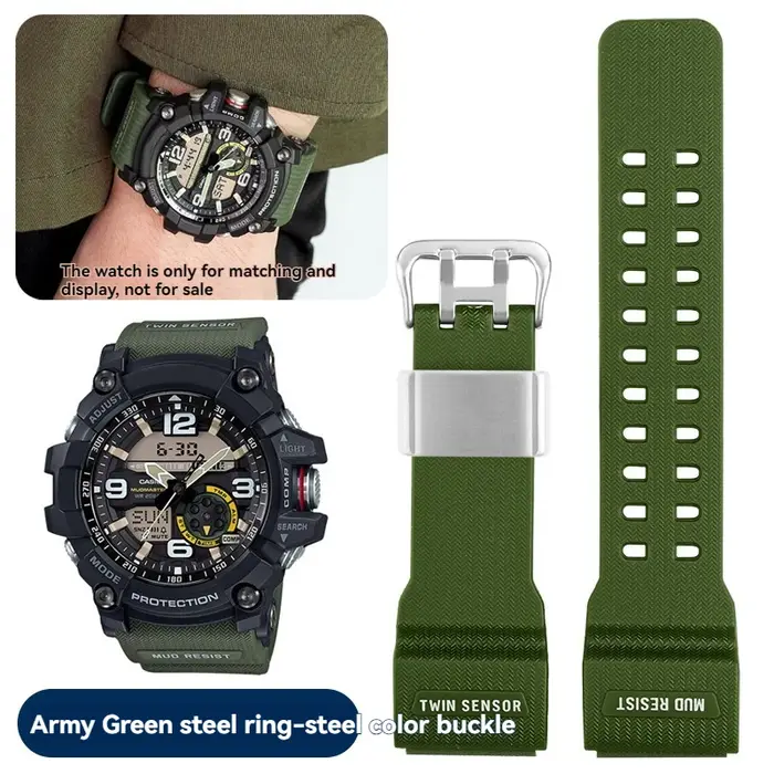 Bracelet en résine pour Casio G-SHOCK GG-1000/GWG-100/GSG-100 Mudmaster