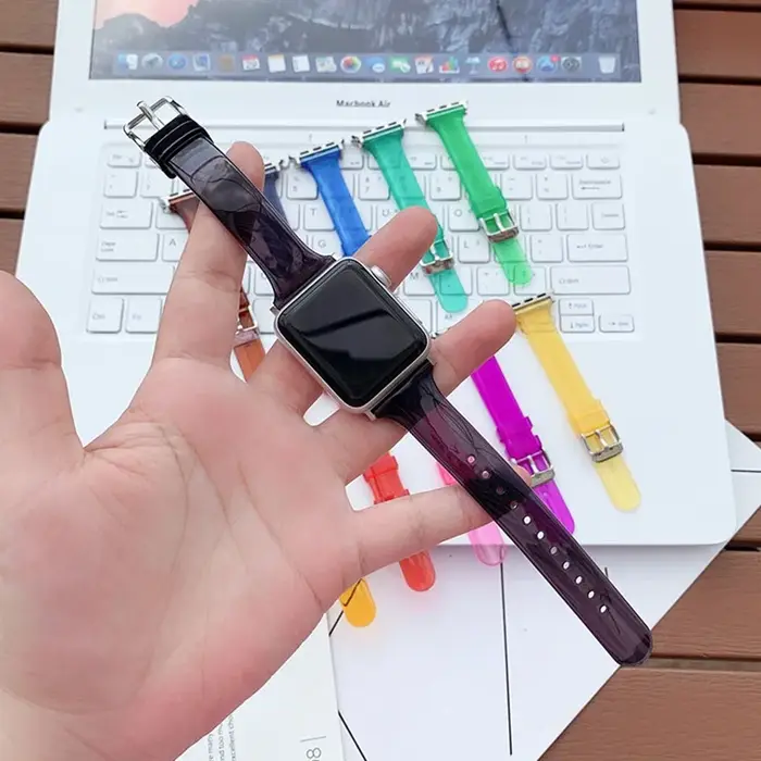Bracelet de rechange en TPU Transparent pour Apple Watch