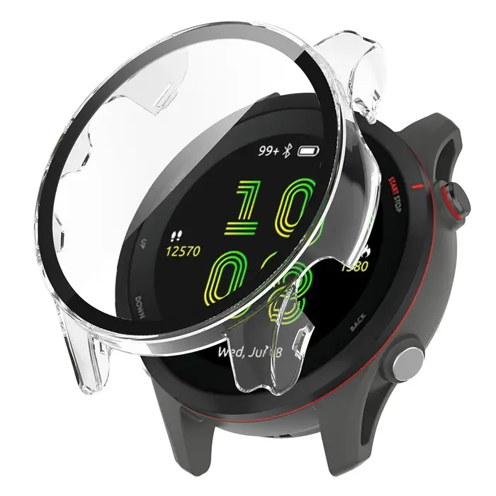 PC + étui en verre pour Garmin Forerunner 255 255S 265 265S 965