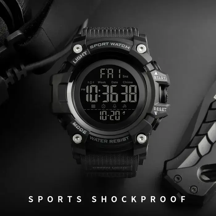 SKMEI 1384 montre électronique de Sport étanche pour hommes montres-bracelets numériques militaires