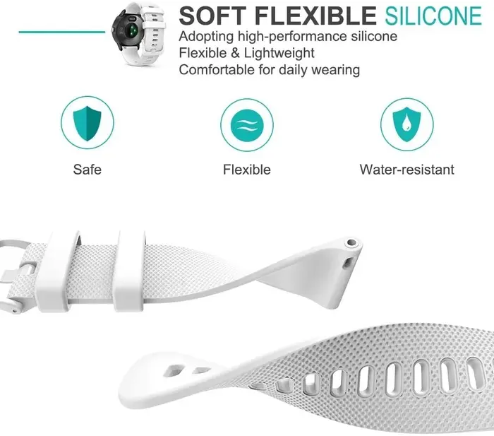 Bracelet de montre intelligente 18 20mm pour Garmin Vivoactive3 4 4S Venu 2 Plus SQ Vivomove HR Bracelet en Silicone Forerunner 245 Bracelet de montre
