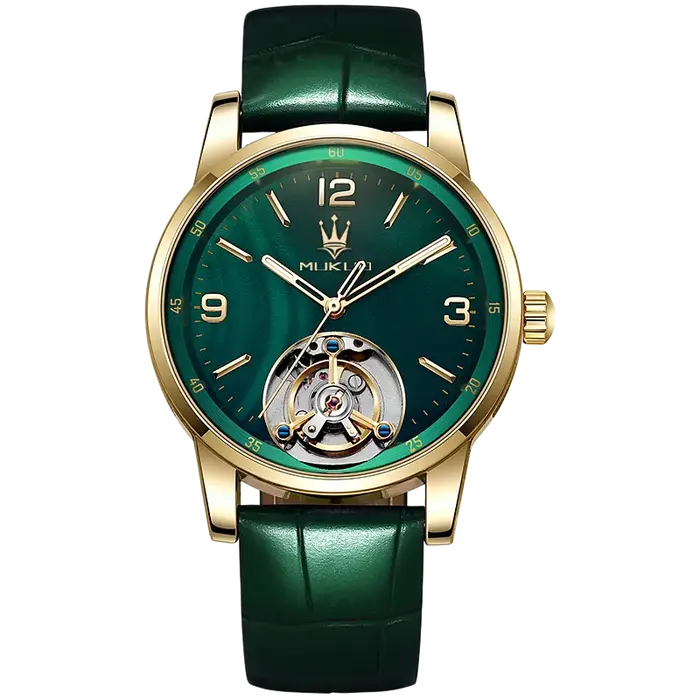 Montre-bracelet mécanique automatique à tourbillon pour homme, montre de luxe étanche à double style affaires-sport, idéale pour un usage quotidien.