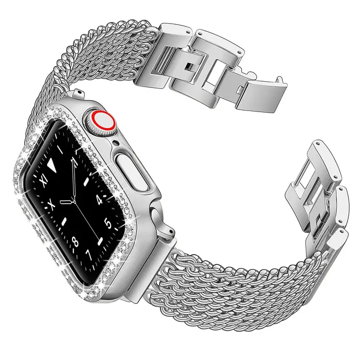 Coque et bracelet de montre en métal pour Apple watch