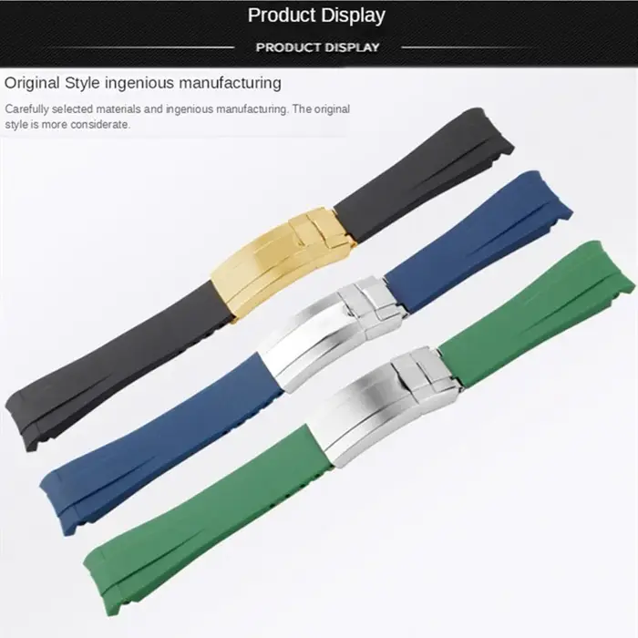 Bracelet de montre en caoutchouc de silicone