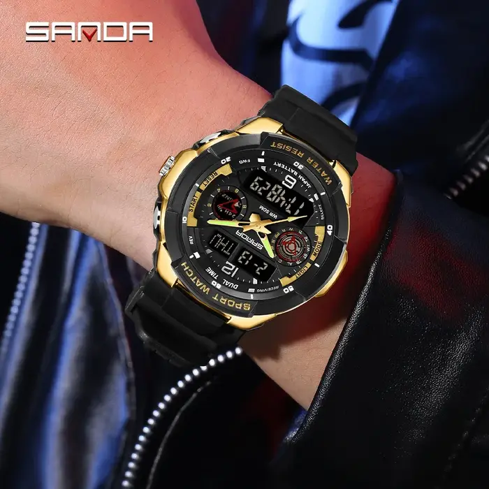 Montre électronique pour étudiants coréens SANDA Top 6197